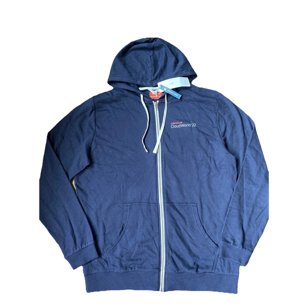 New Marine Layer Oracle Women's Full Zip Hoodie Sweatshirt Navy‎ Blue Sz Large
